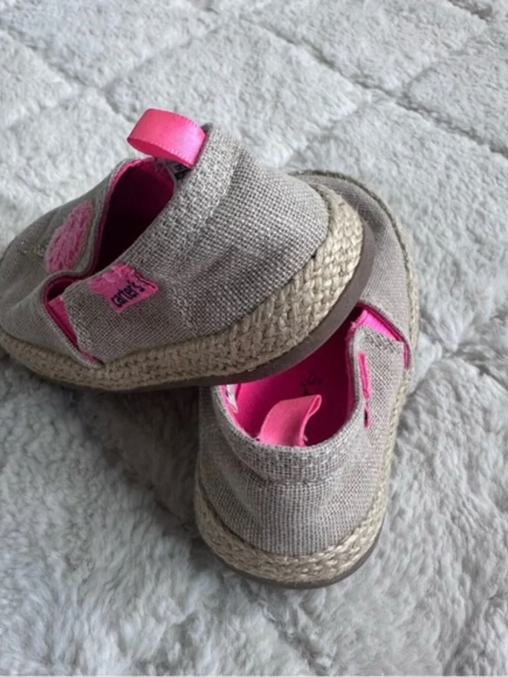 Carters | Cream and Pink Ice Cream Cone Ari Espadrille Shoes | Size 5 Toddler